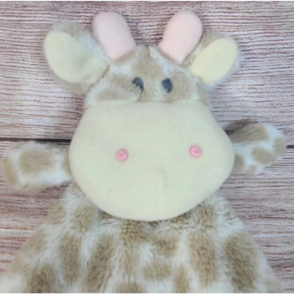 Nat & Jules Plush Sadie Giraffe Lovey Security Blanket Rattle Brown Pink 13" - Picture 2 of 4
